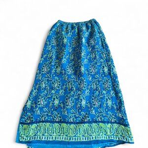 Vintage 100% Silk Midi Skirt Small